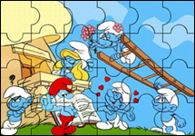 Hupikék törpikék puzzle 3