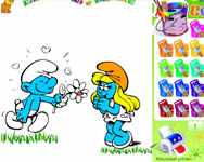 Hupikék törpikék színezõ 1 Hupikék Törpikék HTML5 játék