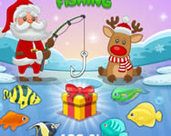 Santas christmas fishing
