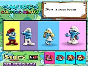 Smurfs colours memory játék